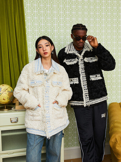 Lamb Fleece Quilted Jacket