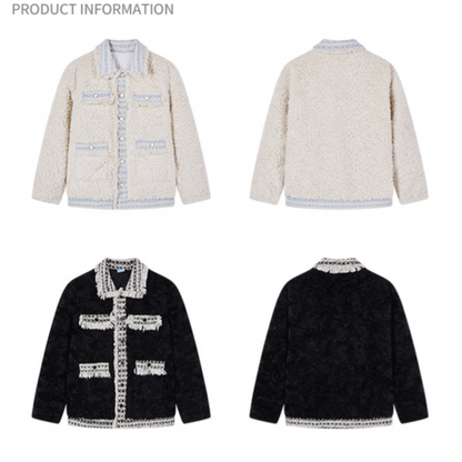 Lamb Fleece Quilted Jacket