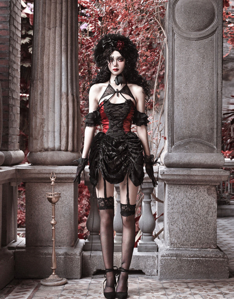 Velvet Lace Gothic Dress