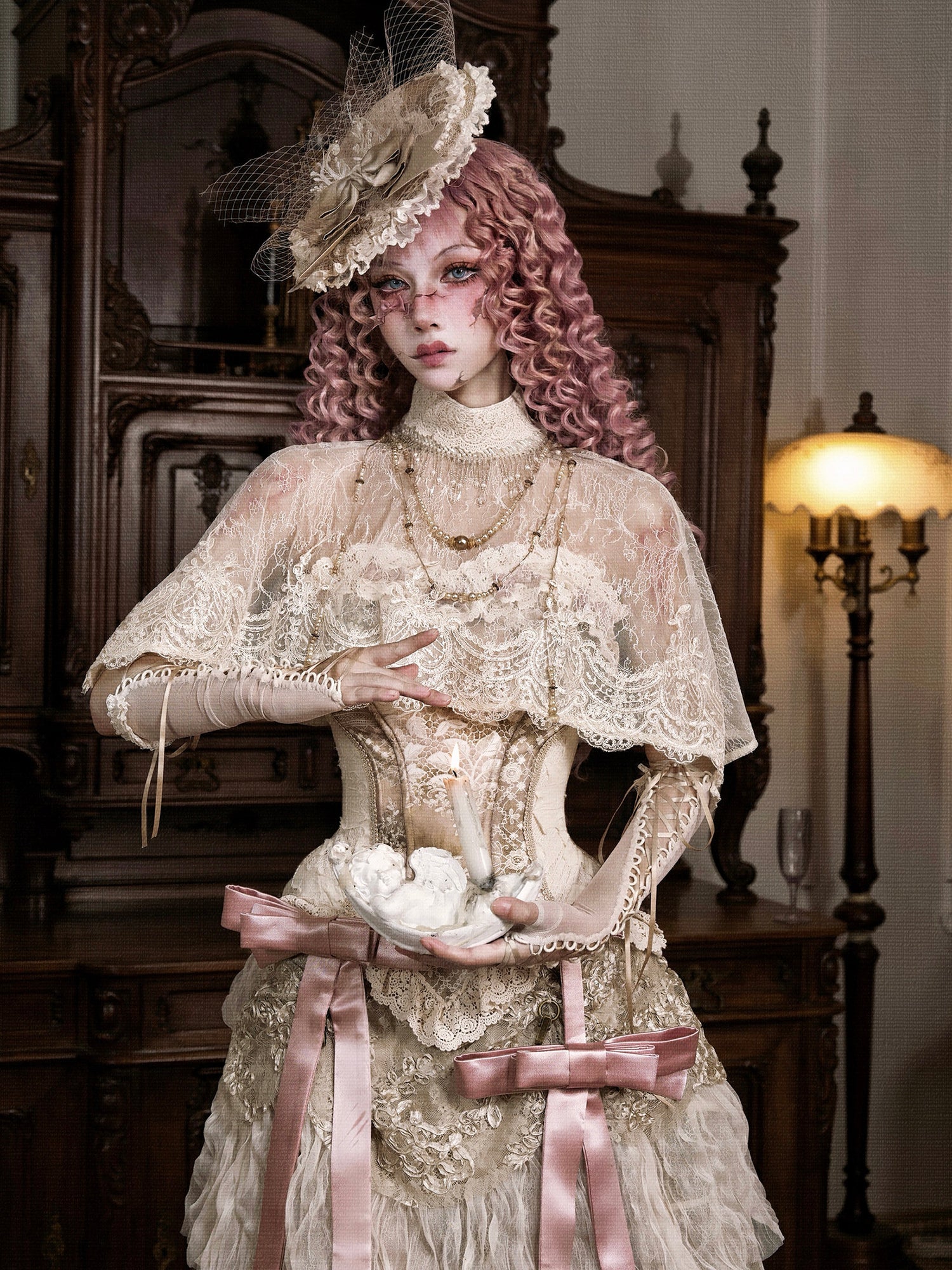 Lace Victorian Cape Top