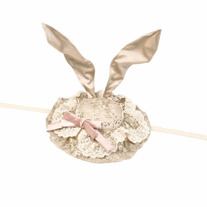 Vintage Lace Rabbit Ear Hat