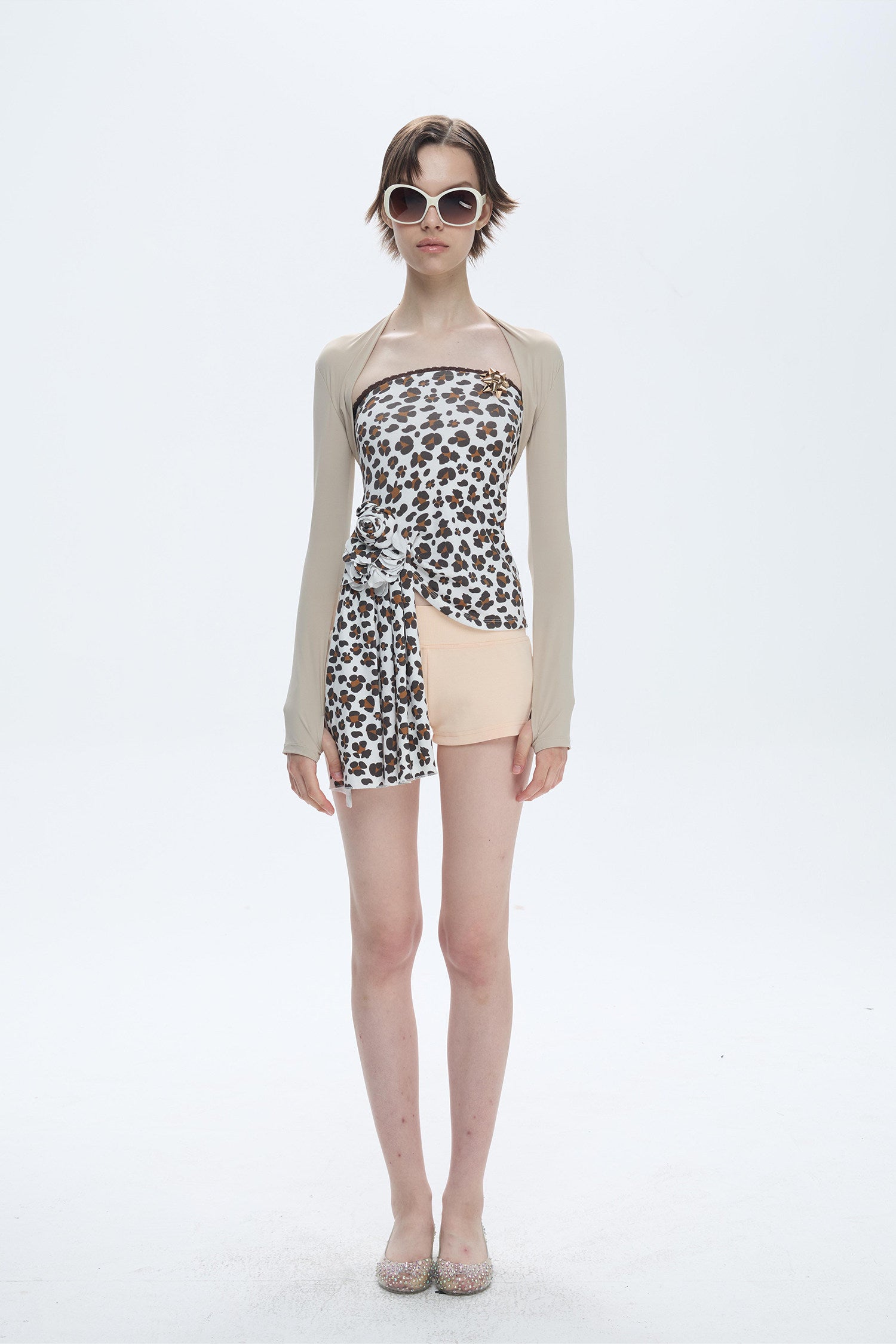 Leopard Lace Backless Cami