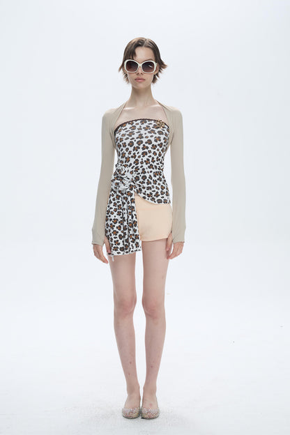Leopard Lace Backless Cami