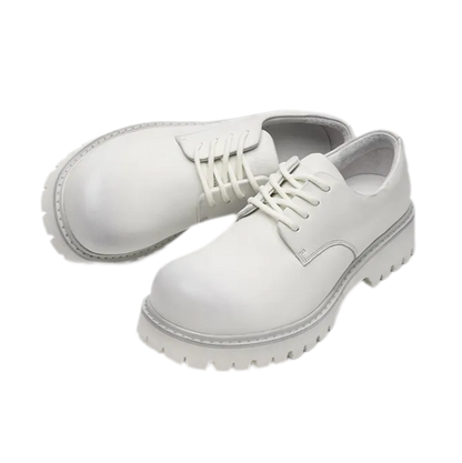 Leather Lug-Sole Platform Derby Shoes