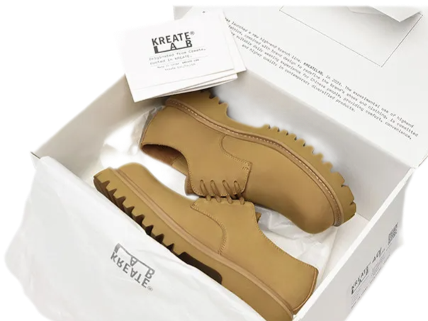 Suede Lug Sole Derby Shoes