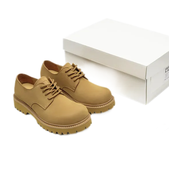 Suede Lug Sole Derby Shoes