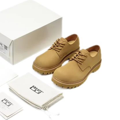 Suede Lug Sole Derby Shoes