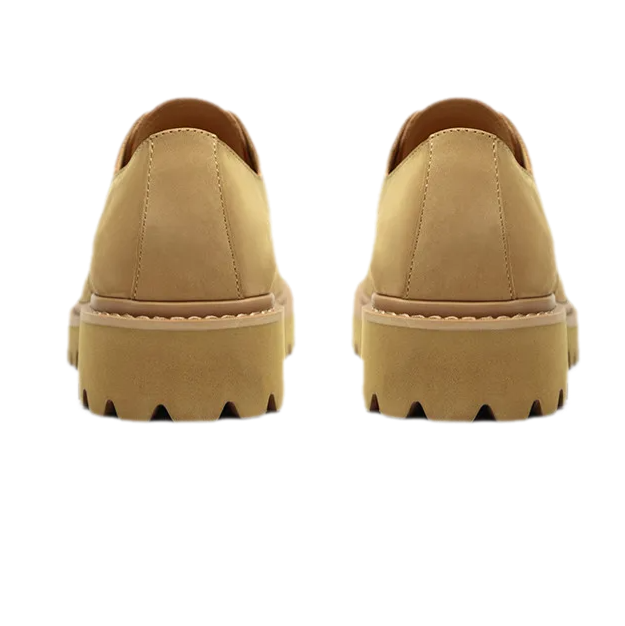 Suede Lug Sole Derby Shoes
