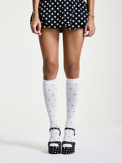 Polka Dot Platform Heel Sandals