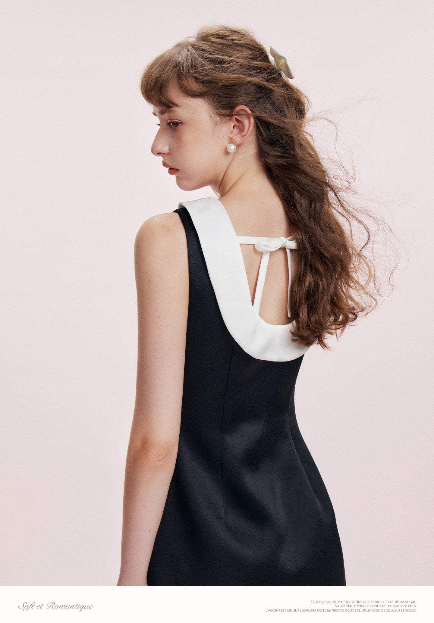 Satin Open-Back Bow Dress