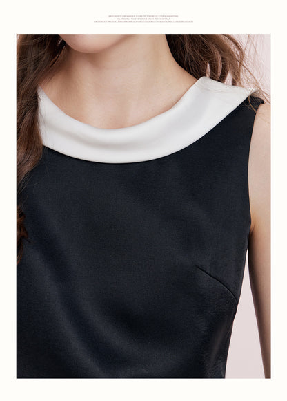 Satin Open-Back Bow Dress