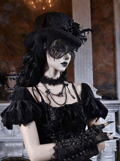 Gothic Ribbon Duchess Wool Hat