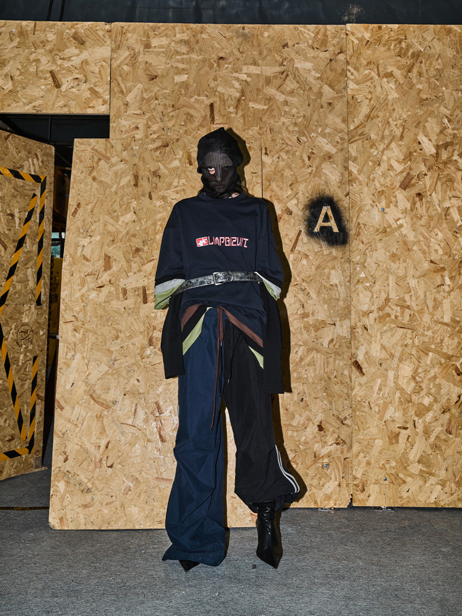 Pleated Wide-Leg Track Pants