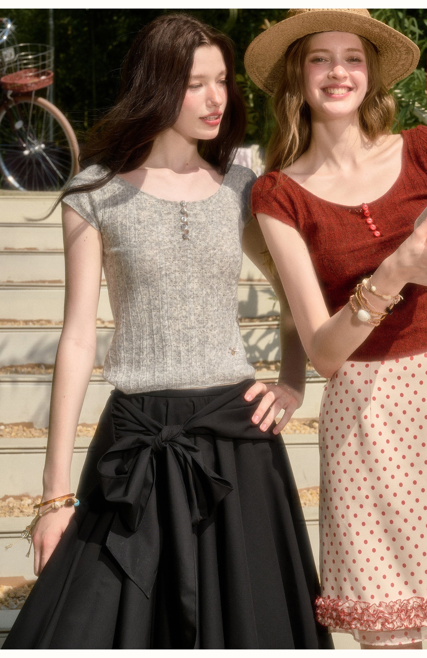 Soft Wool Fitted Short-Sleeve Top