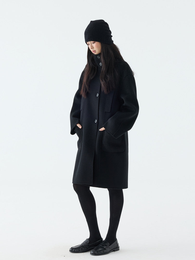 Double-Faced Cocoon Wool Coat