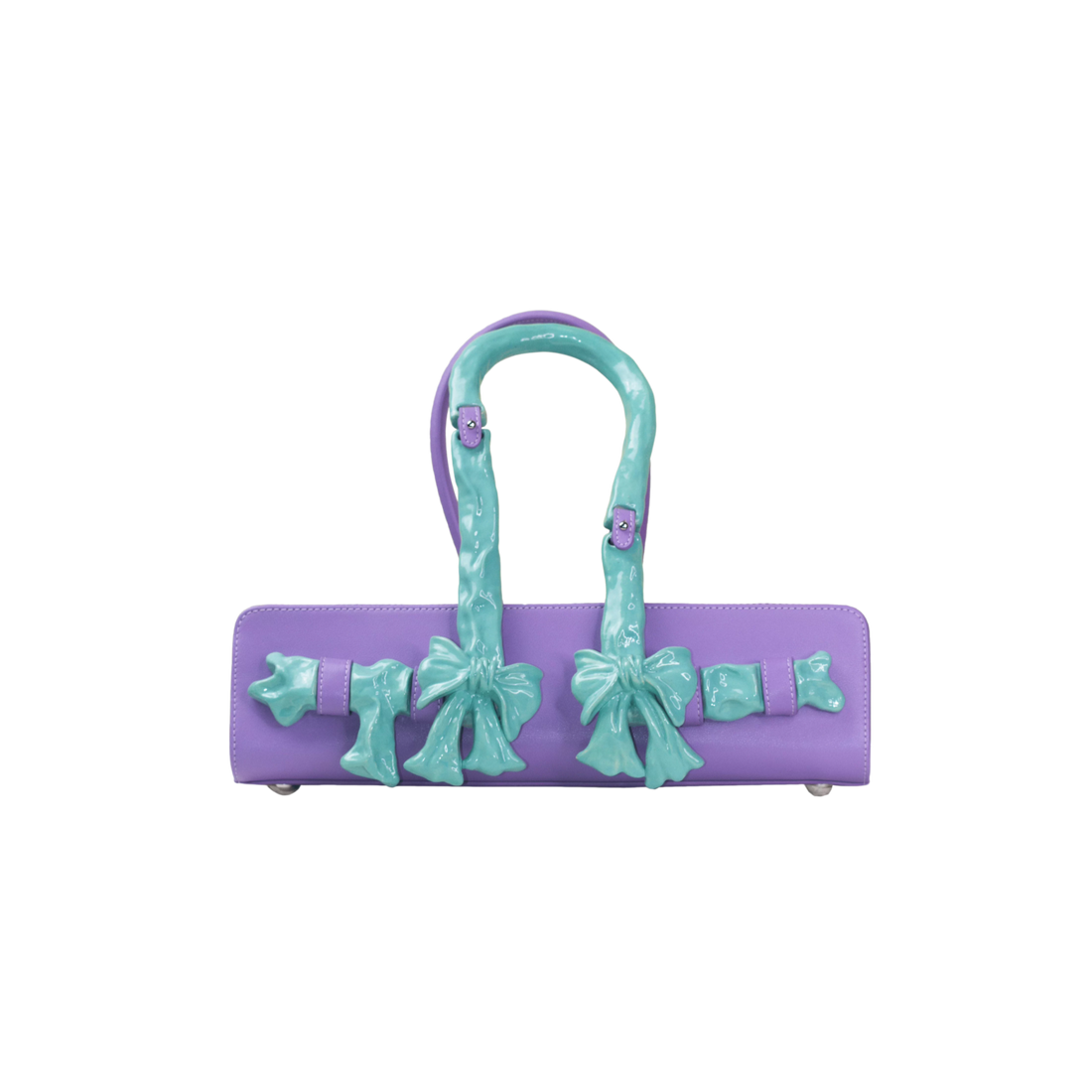 Ceramic Glossy Bow Handle Handbag