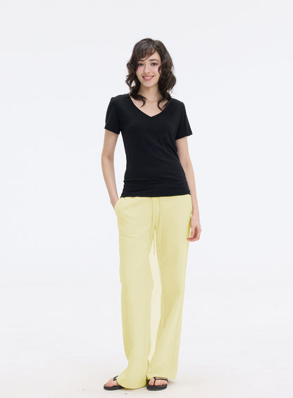 Low-Rise Wide-Leg Loose Sweatpants