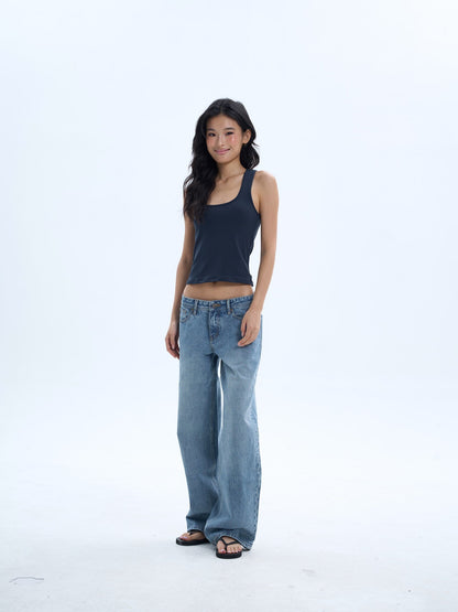 Low-Waist Sky Blue Jeans