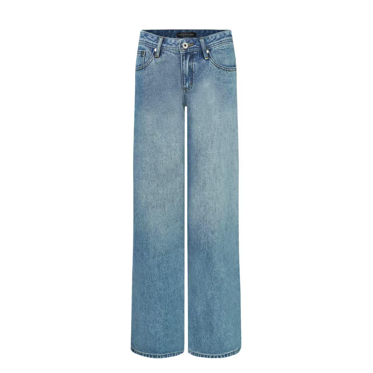 Low-Waist Sky Blue Jeans