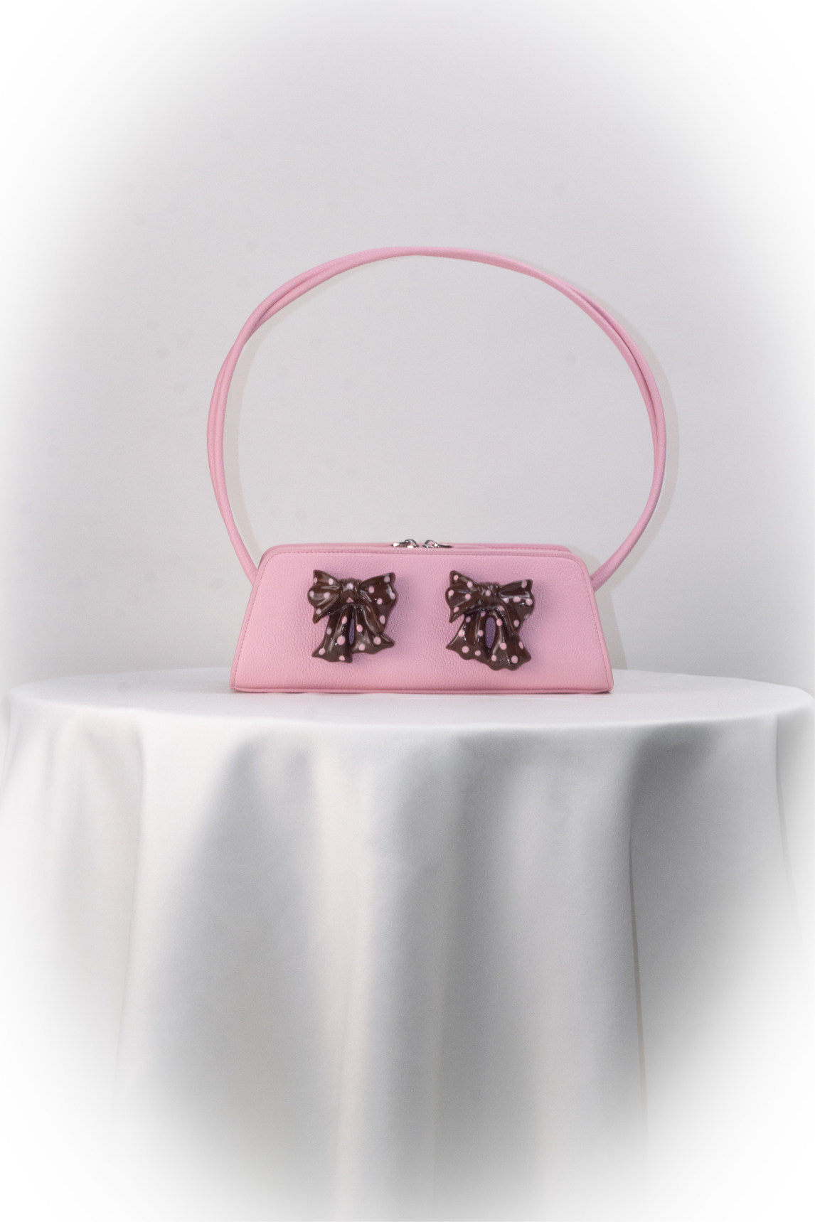 Ceramic Bow Leather Shoulder Bag