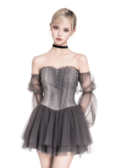 Tie-Dye Corset Tutu Dress