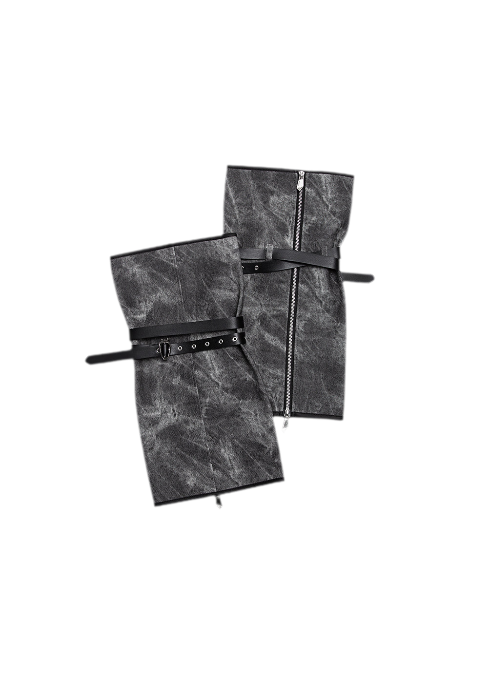 Distressed Leather Slouch Leg Covers