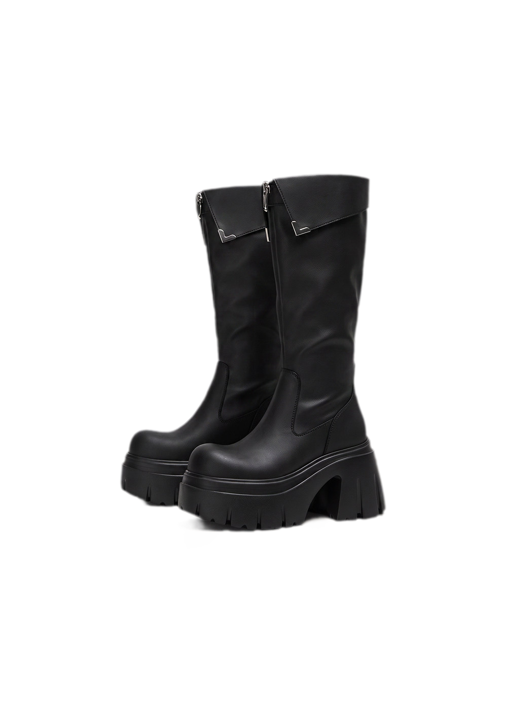 Smooth Wrap Strap Knee Boots