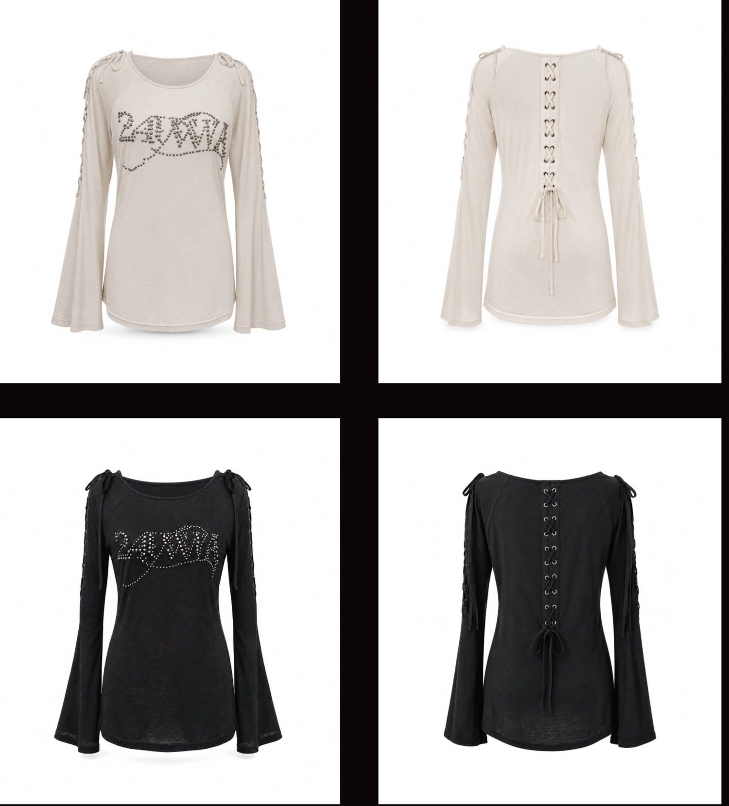 Rhinestone Strap Off-Shoulder T-Shirt