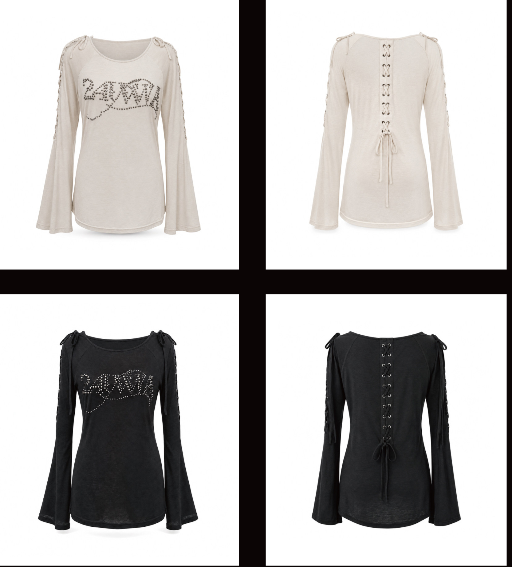 Rhinestone Strap Off-Shoulder T-Shirt