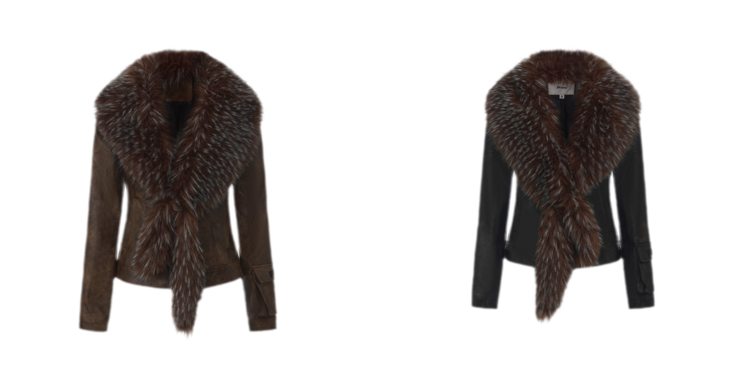 Detachable Collar Cropped Jacket