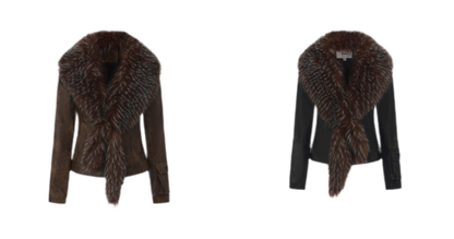 Detachable Collar Cropped Jacket
