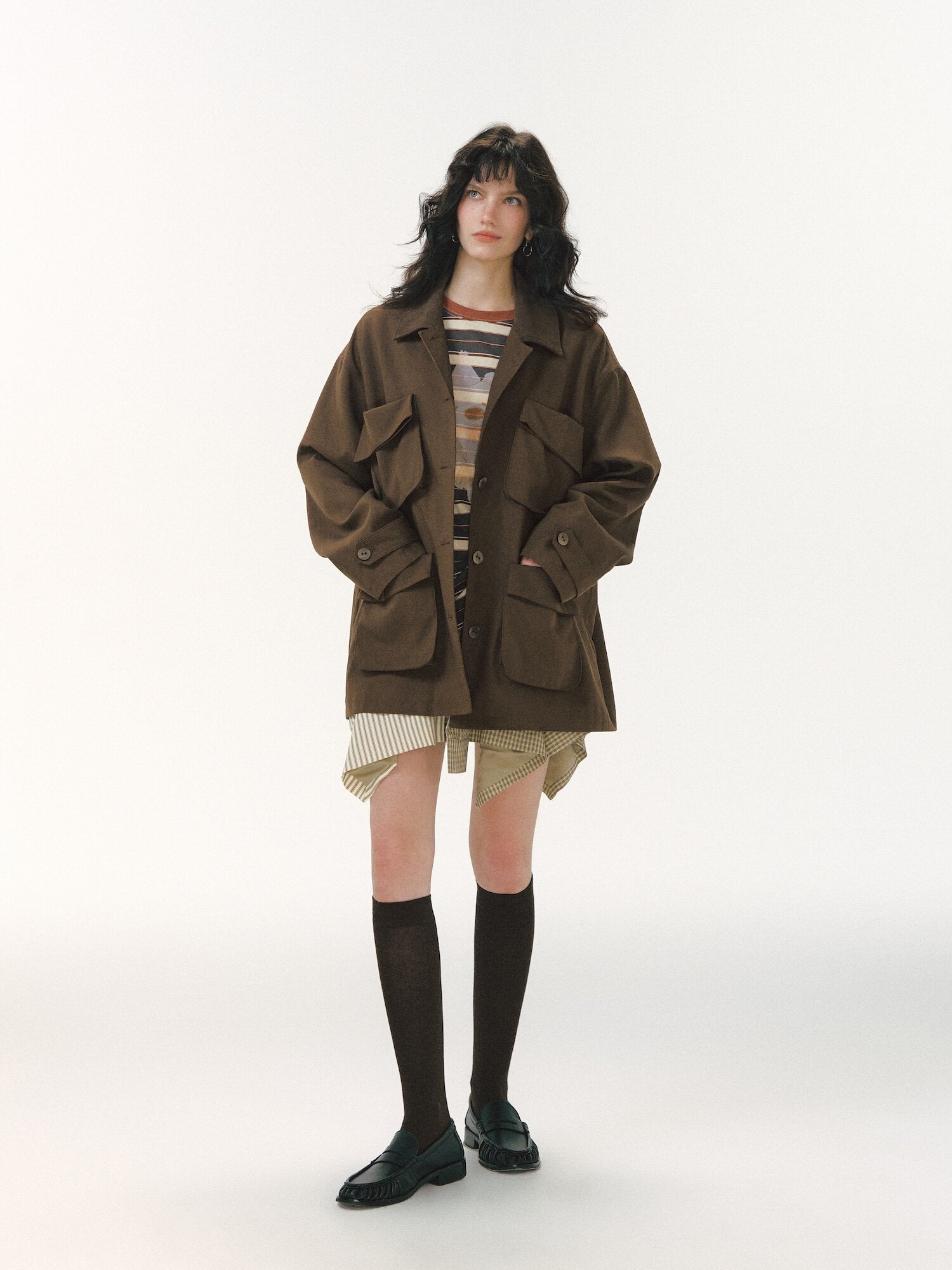 Lyocell Utility Oversized Jacket