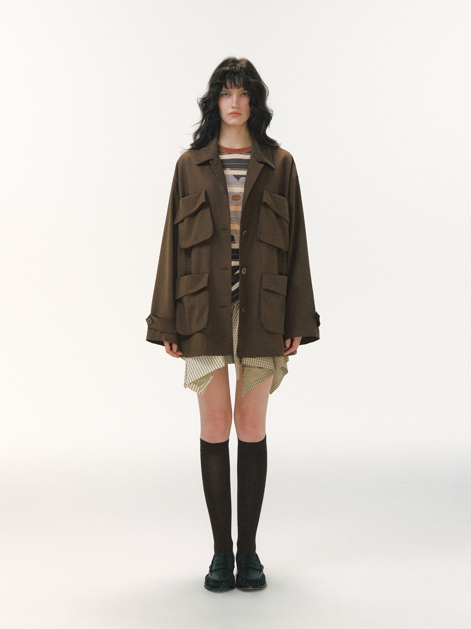 Lyocell Utility Oversized Jacket