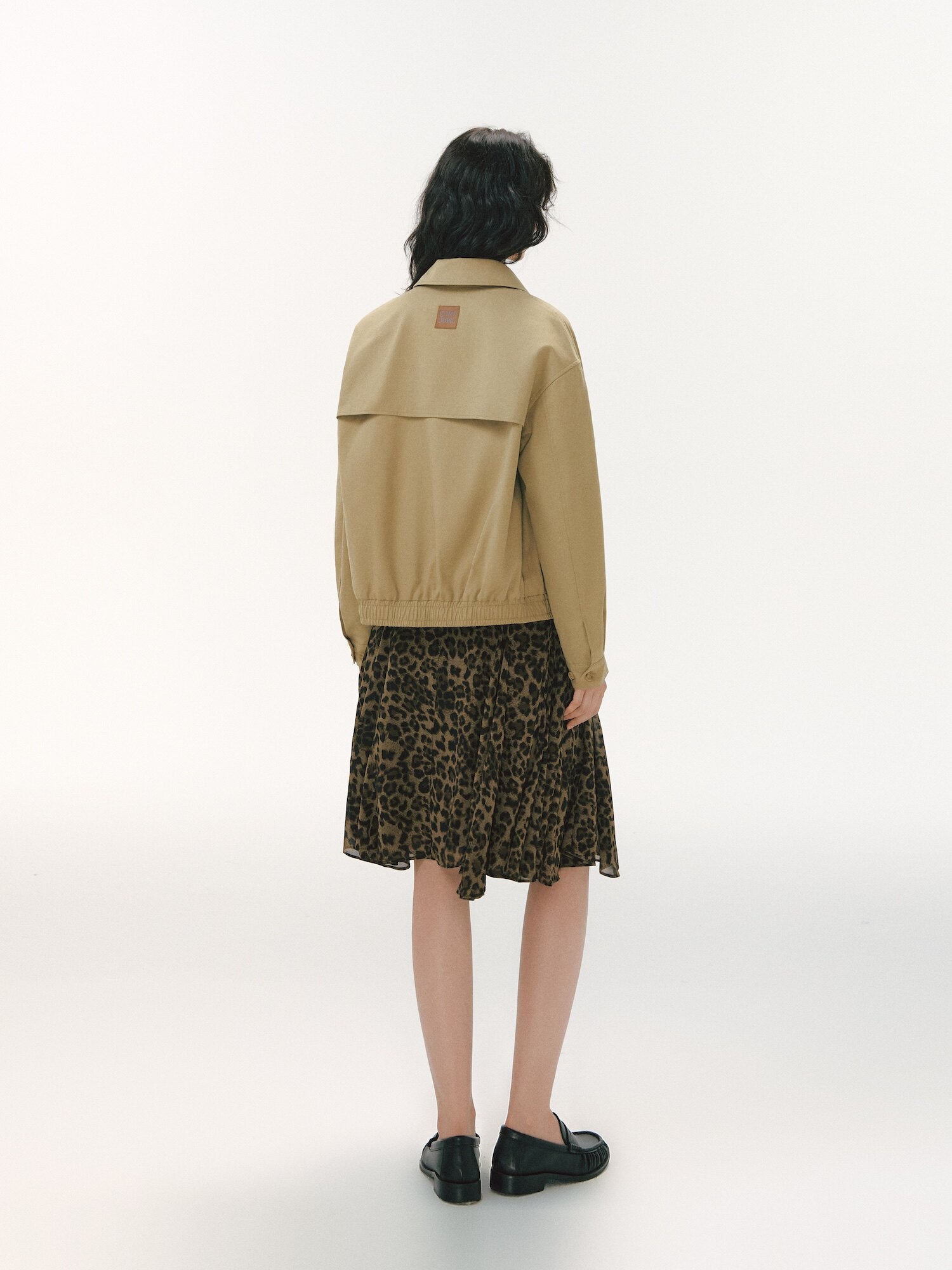 Pleated Collar Utility Jacket