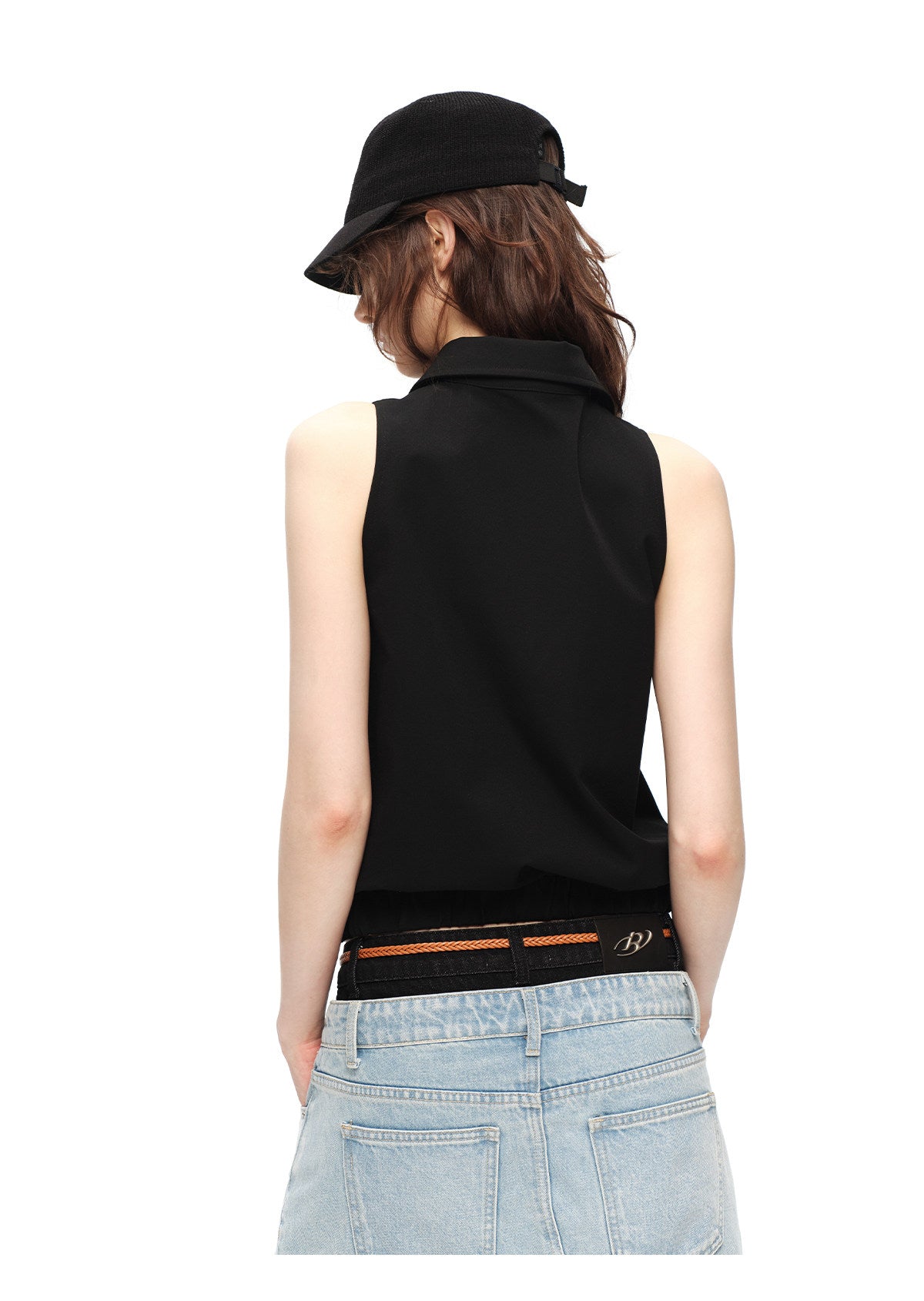 Double-Breasted Cape Vest Coat