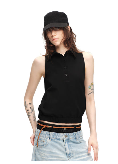 Double-Breasted Cape Vest Coat