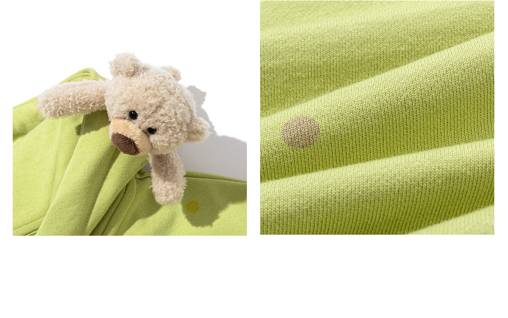 Polka Dot Embroidered Hoodie