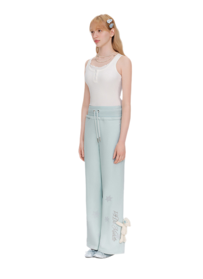Reflective Gradient Micro-Flare Sweatpants