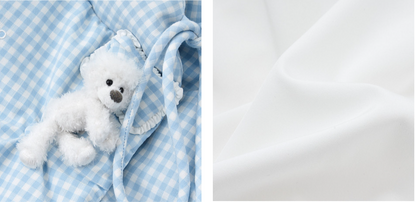 Gingham Puffy Stand-Collar Down Jacket