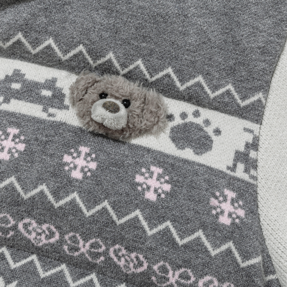 Fair Isle Cropped Down Jacket