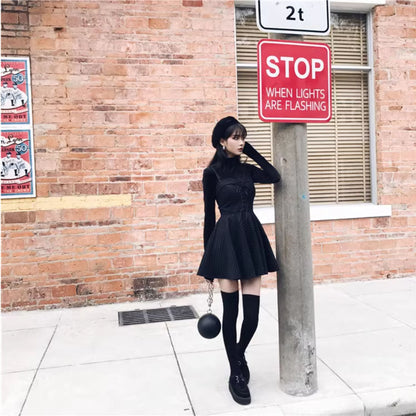 Stretch Velvet Thigh-High Socks