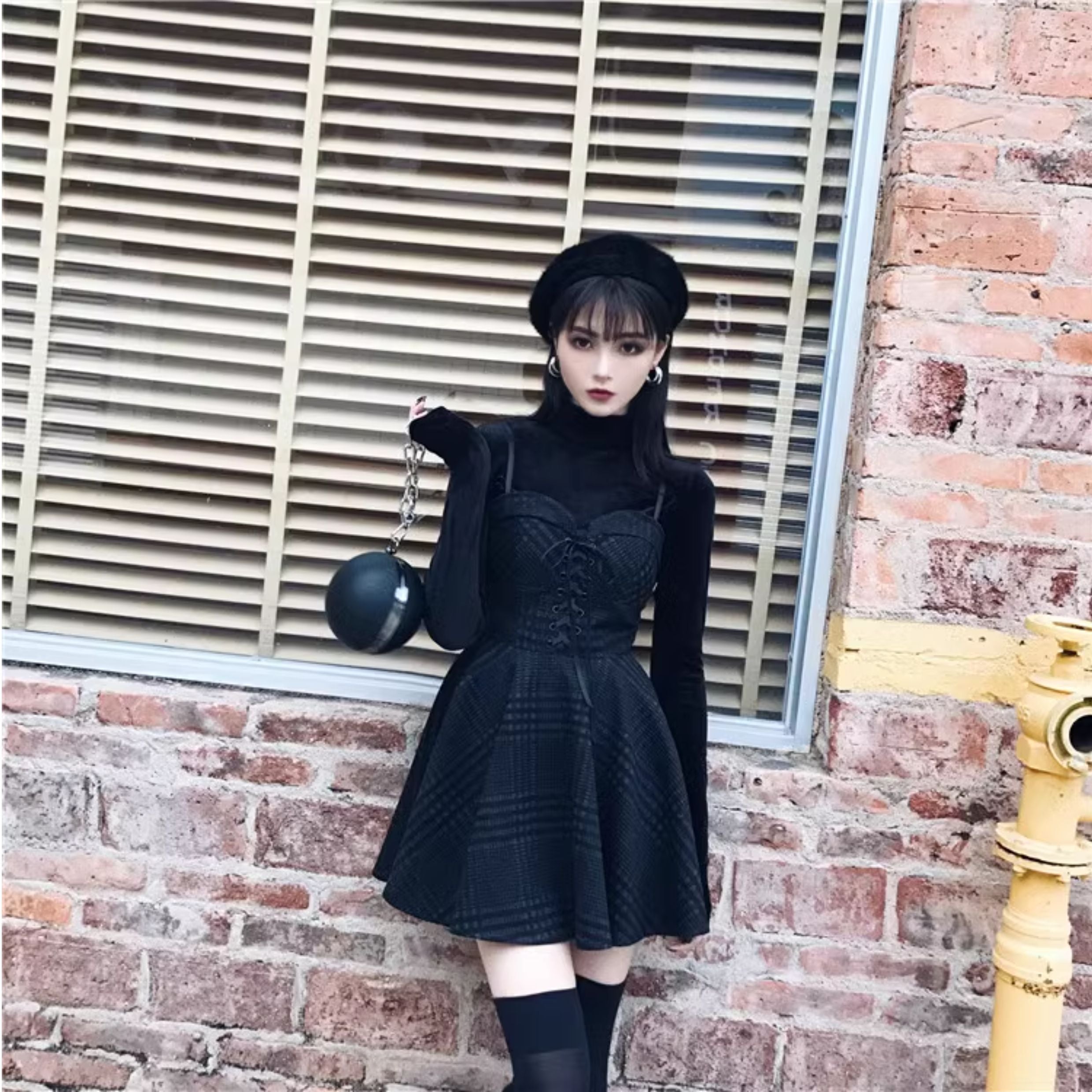 Stretch Velvet Thigh-High Socks