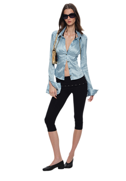 Stretch Studded Capri Pants