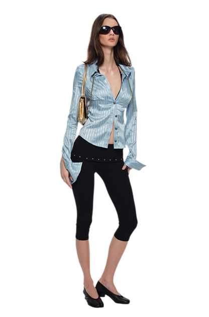 Stretch Studded Capri Pants