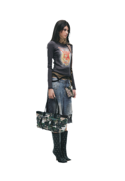Graphic Buckle Cropped T-Shirt