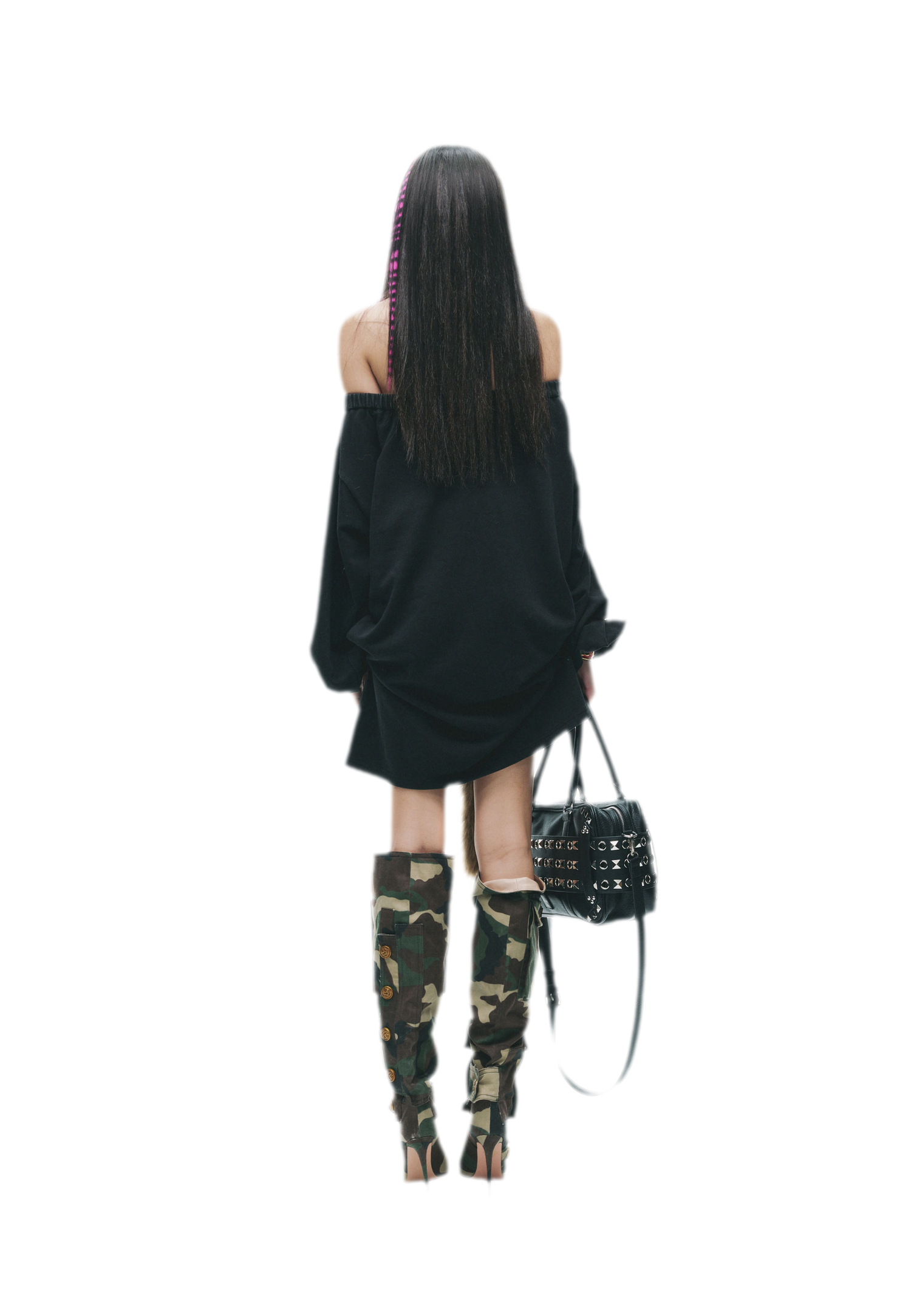 Graphic Off-Shoulder Ruched T-Shirt
