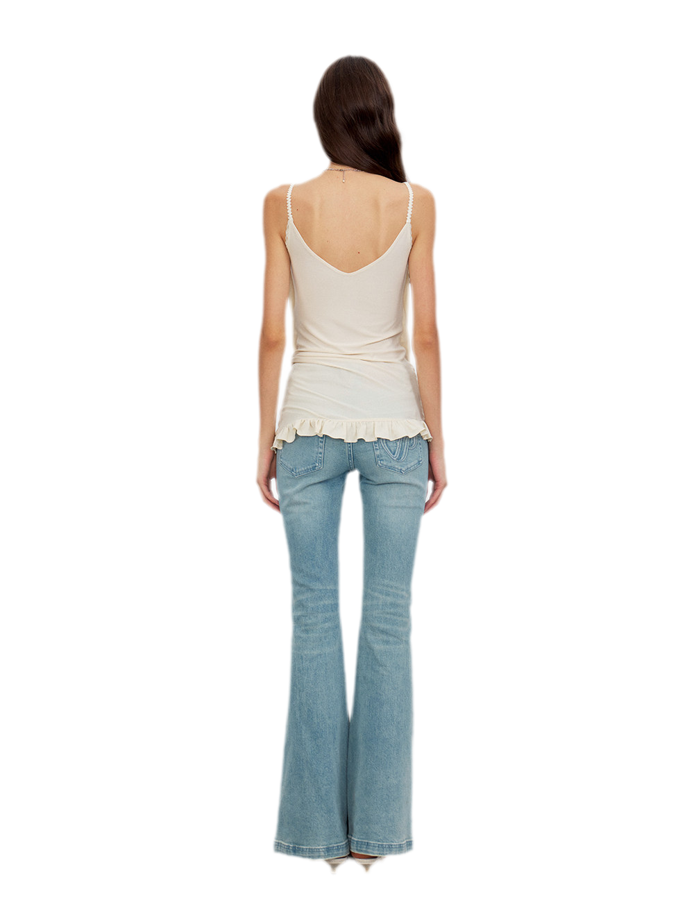 Lace Ruched Camisole Dress