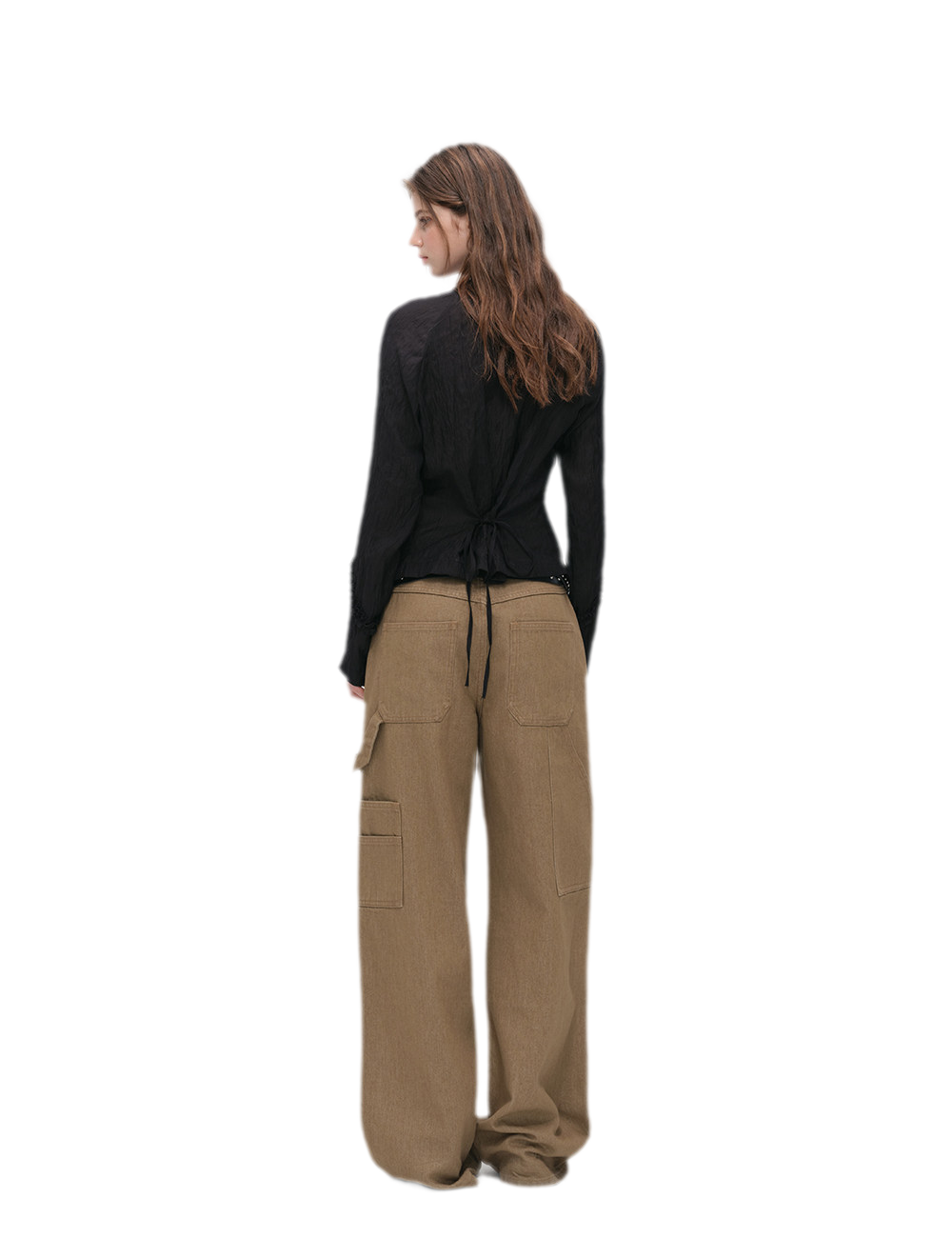 Textured Lace Waist-Shaped Shirt