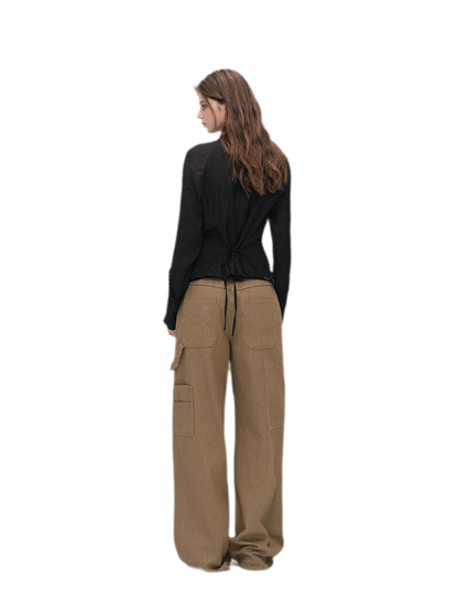 Textured Lace Waist-Shaped Shirt