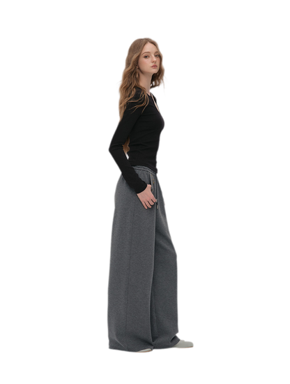 Air-Layer Rivet Wide-Leg Pants